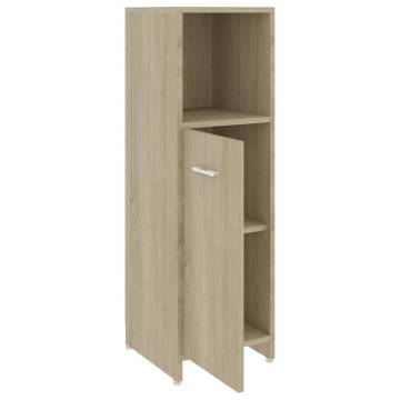 4 Piece Bathroom Furniture Set - Sonoma Oak Engineered Wood