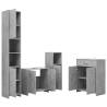 4 Piece Bathroom Furniture Set - Concrete Grey | HipoMarket