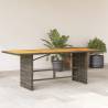 Garden Table with Acacia Wood Top Grey 190x80x75 cm Poly Rattan Colour grey Quantity in Package 1 Material acacia 