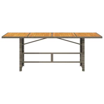 Stylish Garden Table with Acacia Wood Top - 190x80 cm