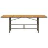 Stylish Garden Table with Acacia Wood Top - 190x80 cm