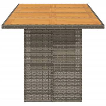 Stylish Garden Table with Acacia Wood Top - 190x80 cm