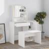 Dressing Table Set White 86.5x35x136 cm Colour white Quantity in Package 1 