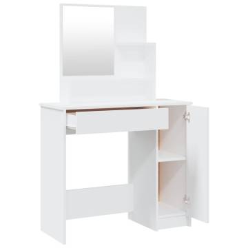 Elegant White Dressing Table Set - 86.5x35x136 cm