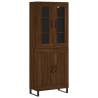 Elegant Highboard Brown Oak | 69.5x34x180 cm - Hipomarket