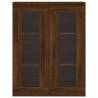 Elegant Highboard Brown Oak | 69.5x34x180 cm - Hipomarket