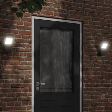 Outdoor LED Wall Lights 2pcs - Black Die-cast Aluminium