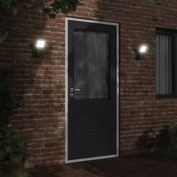 Outdoor LED Wall Lights 2pcs - Black Die-cast Aluminium