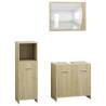 3 Piece Bathroom Furniture Set - Sonoma Oak | HipoMarket