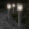 Outdoor Floor Lamp with Outlet Silver 60 cm Stainless Steel Colour silver Quantity in Package 1 Bulb Quantity with outlet Model 