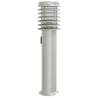 Elegant Outdoor Floor Lamp with Outlet - Silver 60 cm