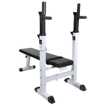 Workout Bench with Weight Rack & Barbell/Dumbbell Set - 120kg