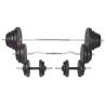 Workout Bench with Weight Rack & Barbell/Dumbbell Set - 120kg