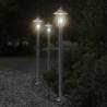 Outdoor Floor Lamps 3pcs Silver 120 cm Stainless Steel Colour silver Size 120 cm Quantity in Package 3 Bulb Quantity 1 