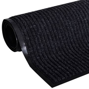 Door Mat Black 117x220 cm PVC - Durable & Easy to Clean