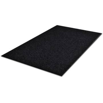 Door Mat Black 117x220 cm PVC - Durable & Easy to Clean