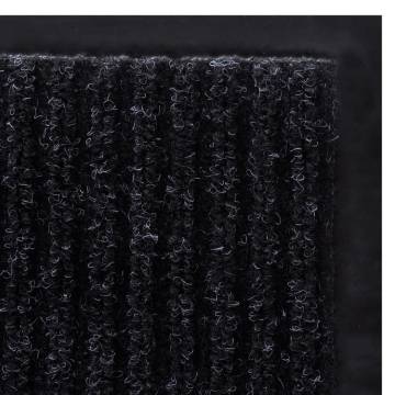 Door Mat Black 117x220 cm PVC - Durable & Easy to Clean