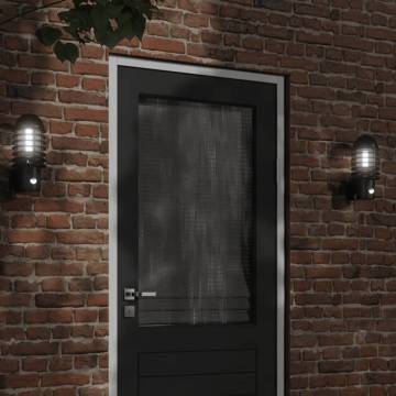 Outdoor Wall Lights with Sensors - 2pcs Black Stainless Steel