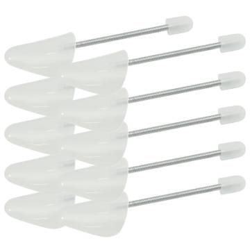 Shoe Trees 5 Pairs White EU 35-38 | Durable Plastic Shapers