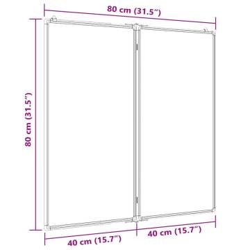 Magnetic Whiteboard Foldable 80x80 cm - Aluminium Frame