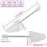 Shoe Trees 5 Pairs White EU 35-38 | Durable Plastic Shapers