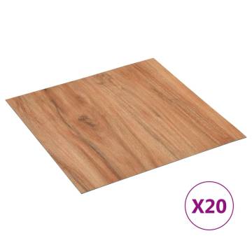 Self-Adhesive PVC Flooring Planks - 20 Pcs Light Wood