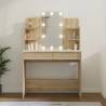 Dressing Table with LED Sonoma Oak 96x40x142 cm Colour sonoma oak Quantity in Package 1 