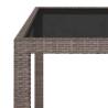 Brown Poly Rattan Garden Table 90x90 cm - Stylish & Durable