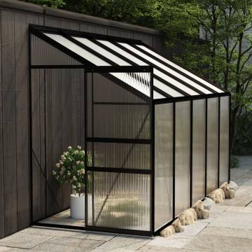 Anthracite Aluminium Greenhouse - Spacious 6.5 m³ | HipoMarket