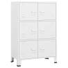 Industrial Storage Chest White 75x40x115 cm - Sturdy Metal Design