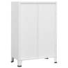 Industrial Storage Chest White 75x40x115 cm - Sturdy Metal Design