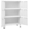 Industrial Storage Chest White 75x40x115 cm - Sturdy Metal Design