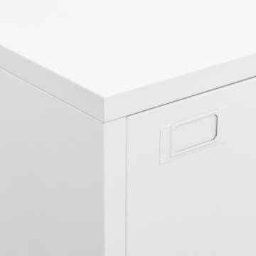 Industrial Storage Chest White 75x40x115 cm - Sturdy Metal Design