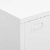 Industrial Storage Chest White 75x40x115 cm - Sturdy Metal Design