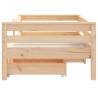 Kids Bed Frame with Drawers 70x140 cm - Solid Pine Wood