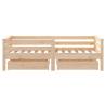 Kids Bed Frame with Drawers 70x140 cm - Solid Pine Wood