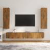 4 Piece TV Cabinet Set Smoked Oak Engineered Wood Colour smoked oak Quantity in Package 4 Width 100 cm 