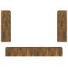 4 Piece TV Cabinet Set - Smoked Oak Engineered Wood | Hipomarket