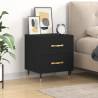 Bedside Cabinet Black 40x35x47.5 cm Engineered Wood Colour black Quantity in Package 1 