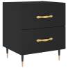 Stylish Black Bedside Cabinet - 40x35x47.5 cm | HipoMarket