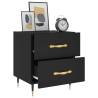 Stylish Black Bedside Cabinet - 40x35x47.5 cm | HipoMarket