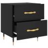 Stylish Black Bedside Cabinet - 40x35x47.5 cm | HipoMarket