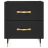 Stylish Black Bedside Cabinet - 40x35x47.5 cm | HipoMarket