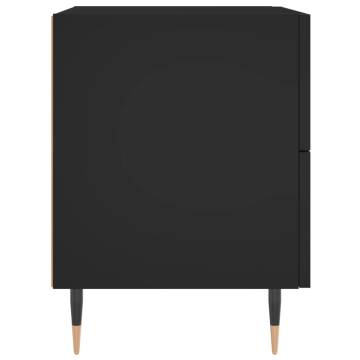 Stylish Black Bedside Cabinet - 40x35x47.5 cm | HipoMarket