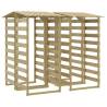 Pergolas with Roofs - 4 pcs Impregnated Pinewood | HipoMarket