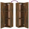 4 Piece TV Cabinet Set - Smoked Oak Engineered Wood | Hipomarket