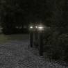 Outdoor Floor Lamps with Sensors - 3pcs Black 80 cm Aluminium