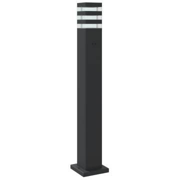 Outdoor Floor Lamps with Sensors - 3pcs Black 80 cm Aluminium