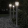 Outdoor Floor Lamp Silver 110cm Stainless Steel Colour silver Quantity in Package 1 Bulb Quantity basic Model 