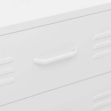 Stylish White Chest of Drawers - Durable Steel Storage Solution